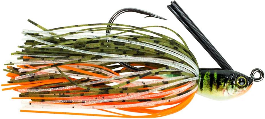 LUNKERHUNT SKIRTED SWIM JIG 3/8OZ PERCH