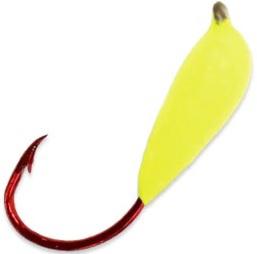 MACKS #8 RED GAMA GLO HOOK(2) CORN YELL