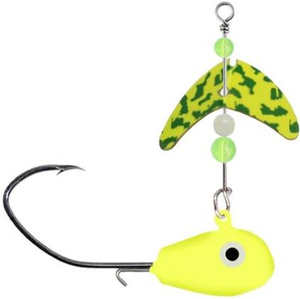 MACKS 3/8OZ SMILE BLD SD JIG CHR GRN TIG 1.1' BLADE 3/0 DEEP V HOOK