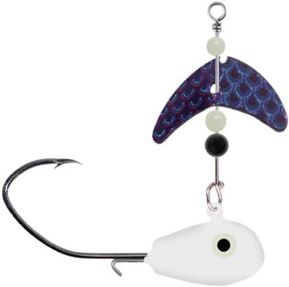 MACKS 3/8OZ SMILE BLD SD JIG PURP SCALE 1.1' BLADE 3/0 DEEP V HOOK