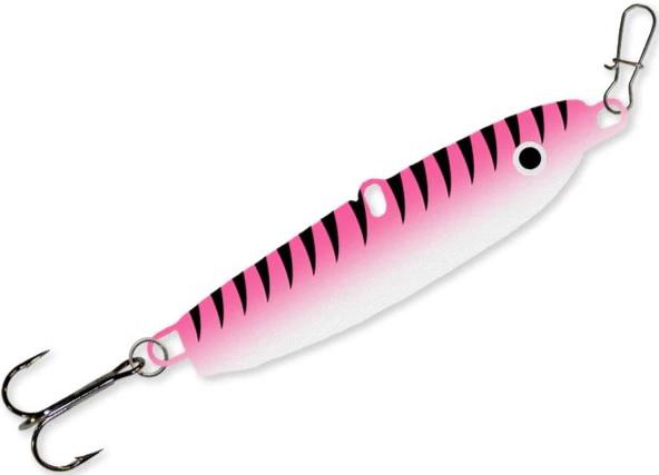 MACKS 30023 Sonic Baitfish 1/4oz Glow Pink, 3-Point Rig, 2 Hooks