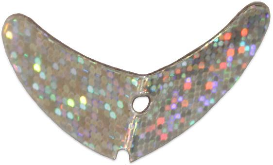 MACKS 1.5'SMILE BLADES(5) SILVER SPARKLE