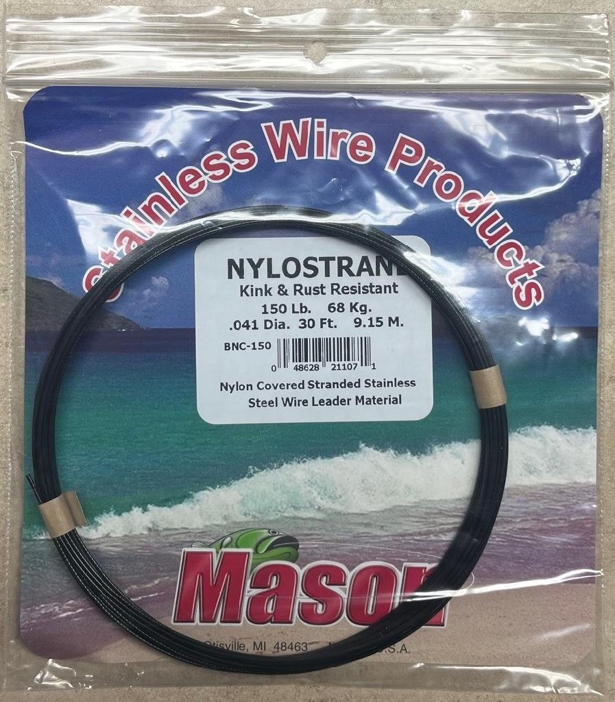 MASON 150# NYLOSTRAND WIRE 30' BLACK - Gunarama