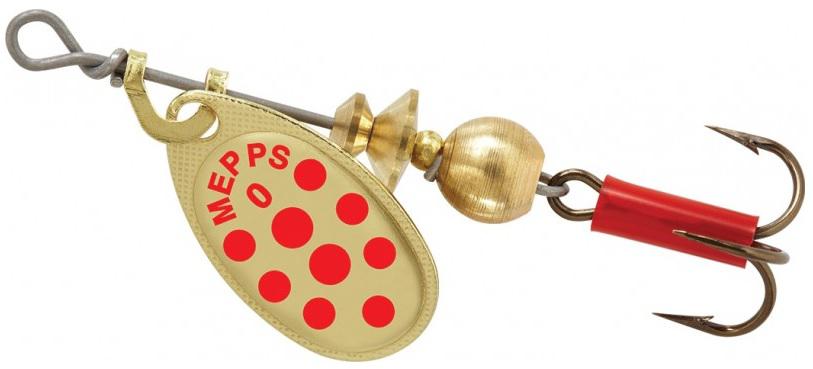 MEPPS 1/12 AGLIA SPINNER  GOLD/RED DOT