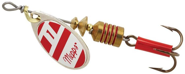 MEPPS 1/8 AGLIA SPINNER  RED/WHT-SILVER