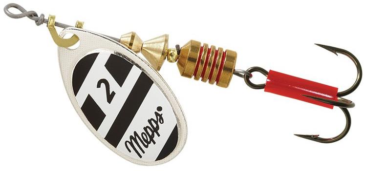 MEPPS 1/6 AGLIA SPINNER  BLK/WHT-SILVER