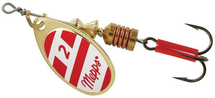 MEPPS 1/6 AGLIA SPINNER  RED/WHT-GOLD