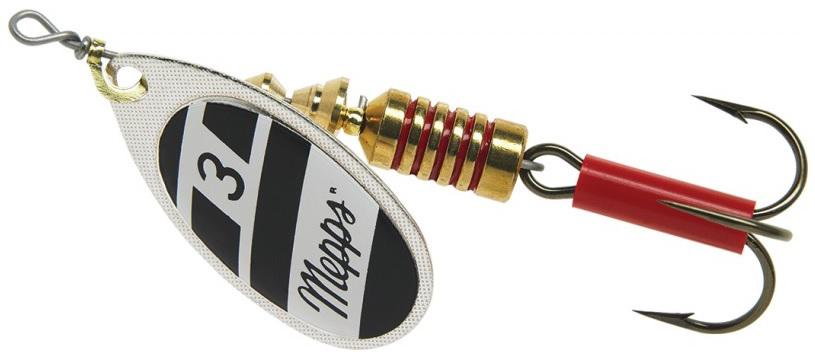 MEPPS 1/4 AGLIA SPINNER  BLK/WHT-SILVER - Gunarama