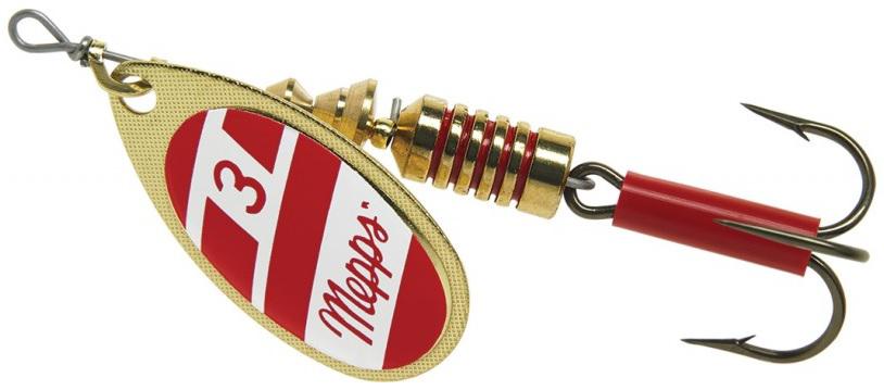 MEPPS 1/4 AGLIA SPINNER  RED/WHT-GOLD