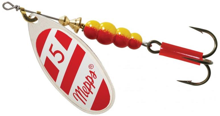 MEPPS 1/2 AGLIA SPINNER  RED/WHT-SILVER