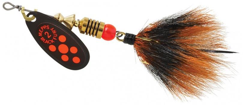 MEPPS 1/6 BLKFURY W/BK-RD TAIL FL.RD-DOT