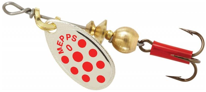 MEPPS 1/12 AGLIA SPINNER  SIL/RED DOT