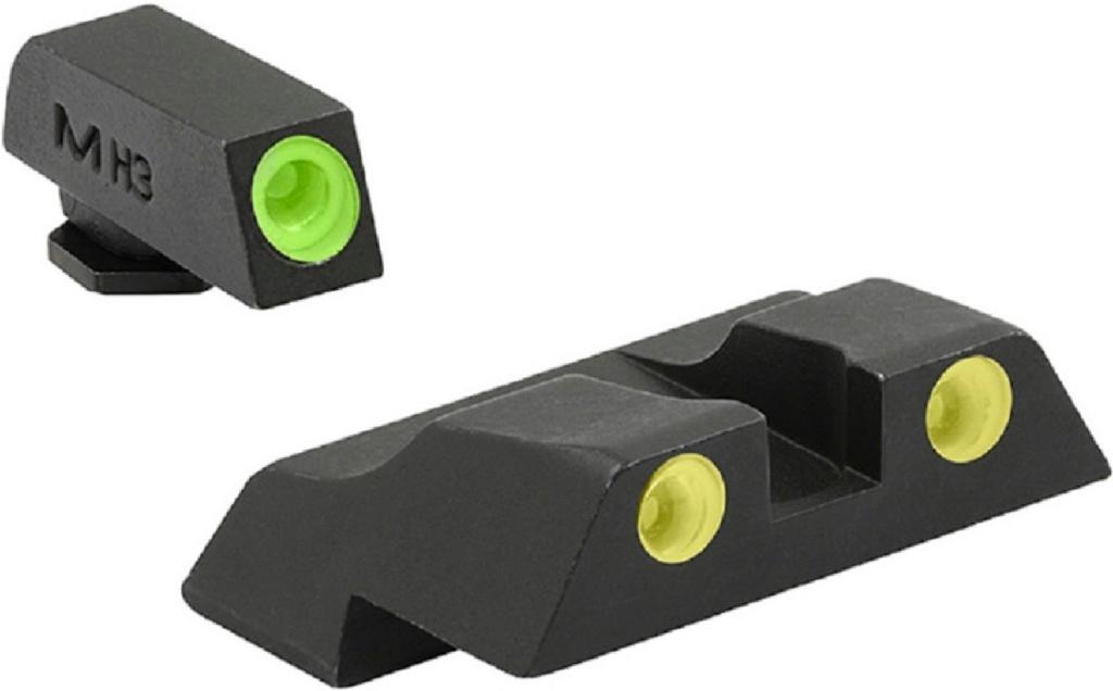MEPROLIGHT FIXED NIGHT SIGHTS (SET) GLOCK 26/27/28 (GREEN-F/YELLOW-R)