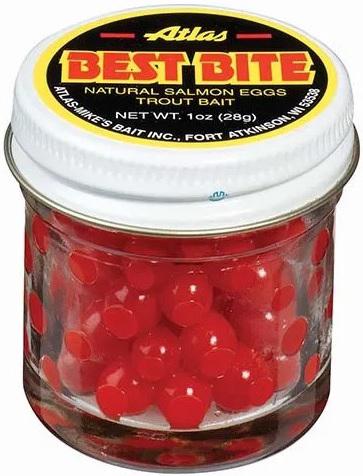 MIKE'S/ATLAS BEST BITE SALMON EGGS  RED - MIKE'S/ATLAS