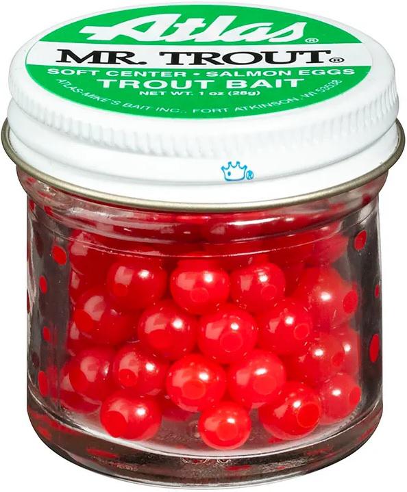 MIKE'S/ATLAS MR. TROUT SALMON EGGS  RED - MIKE'S/ATLAS