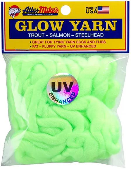 MIKE'S/ATLAS UV GLOW YARN CHARTREUSE