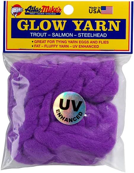 MIKE'S/ATLAS UV GLOW YARN DARK PURPLE