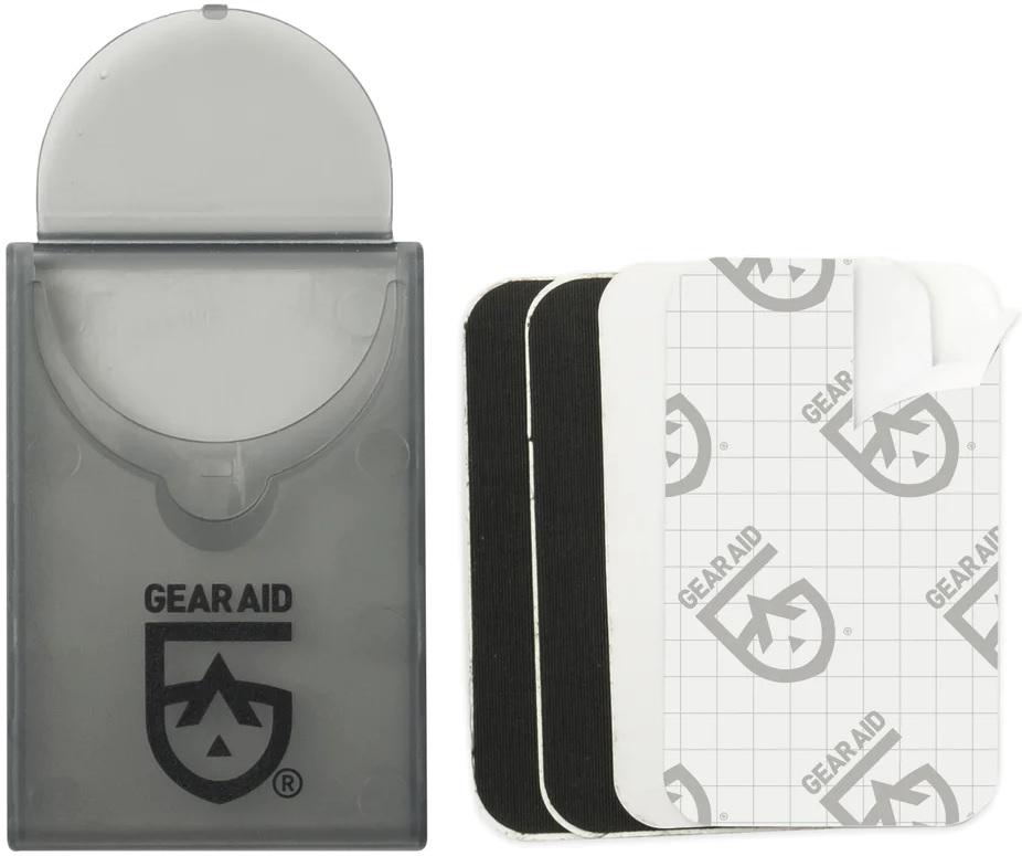 GEAR AID TENACIOUS TAPE-MINI PATCHES 3 BLACK/3 CLEAR  WORKS ON ALL TEC FABRIC