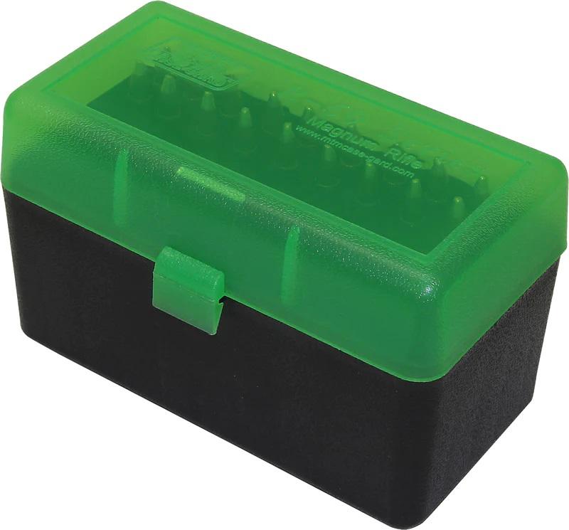MTM Case-Gard Ammo Box 50RD Flip Top 223 CLR GRN/BLK
