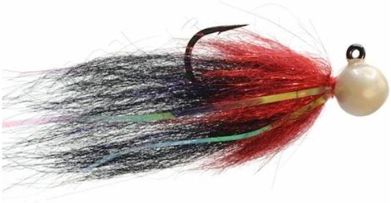 MUSTAD ADDICTED TAILOUT TWITCHER 3/4oz PEARL-ANADRO RED-MYSTIC BLACK
