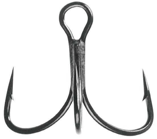 MUSTAD KVD TREBLE 1X STRONG/SHORT 6PK TG76NPBN-4-6U