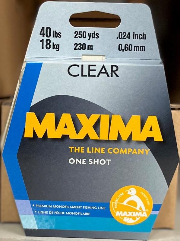 MAXIMA 40LB ONE-SHOT SPOOL  CLEAR - Gunarama