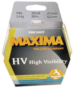 MAXIMA 12LB ONE-SHOT SPOOL HI-VIS YELLOW