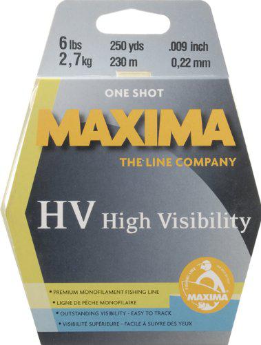 MAXIMA 6LB ONE-SHOT SPOOL  HI-VIS YELLOW