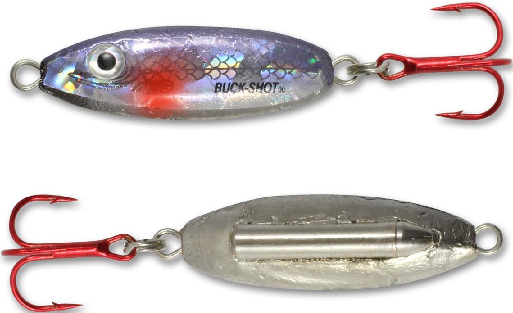 N.LAND BUCK-SHOT RATTLE SPOON 3/8oz SILVER SHINER