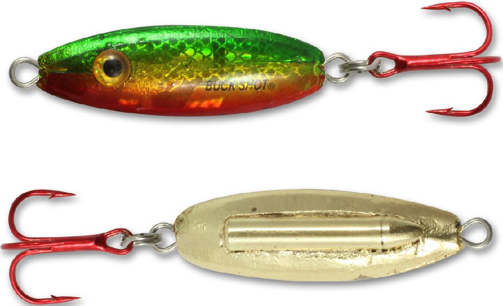 N.LAND BUCK-SHOT RATTLE SPOON 1/8oz GOLDEN PERCH