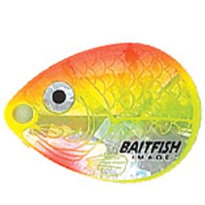 N.LAND BAITFISH-IMAGE COLORADO BLADES #3 SUNRISE ORANGE/CHART/WHITE CHART BACK(3)
