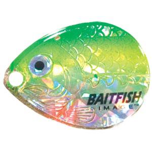 N.LAND BAITFISH-IMAGE COLORADO BLADES #3 YELLOW PERCH GREEN/CHART/WHITE (3)
