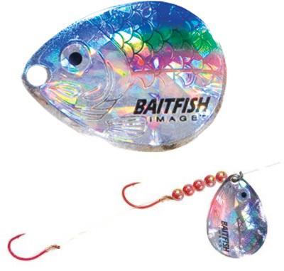 N.LAND BAITFISH-IMAGE HARNESS #4 BLADE RAINBOW CHUB  BLUE/GREEN/PINK/WHITE