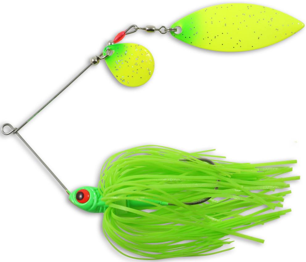 N.LAND REED RUNNER SPINNERBAIT 3/8oz PARAKEET TANDEM BLADE COLORADO/WILLOW