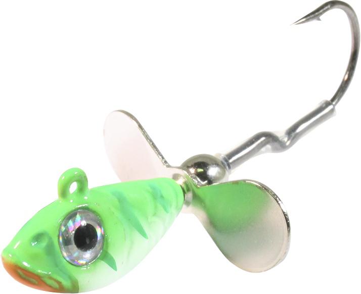 N.LAND UV WHISTLER JIG 1/2oz GLO PERCH