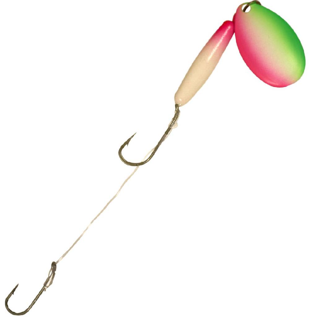 N.LAND WALLEYE FLOATING SPINNER #4 BLADE WATERMELON
