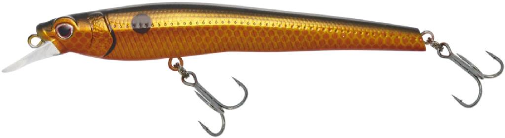 NOMAD SHIKARI 95 SUSPENDING JERKBAIT 3-3/4' 3/8OZ-GOLD BLACK BACK