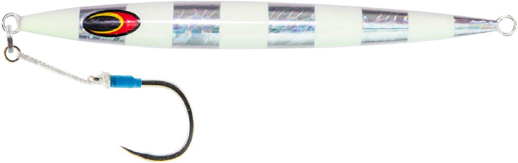 NOMAD STREAKER JIG 200g SLV GLOW STRIPE 7OZ