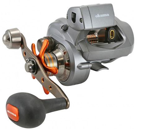 OKUMA COLDWATER LP REEL W/LC 250/12# LH LOW PROFILE W/LINE COUNTER 3BB+1RB