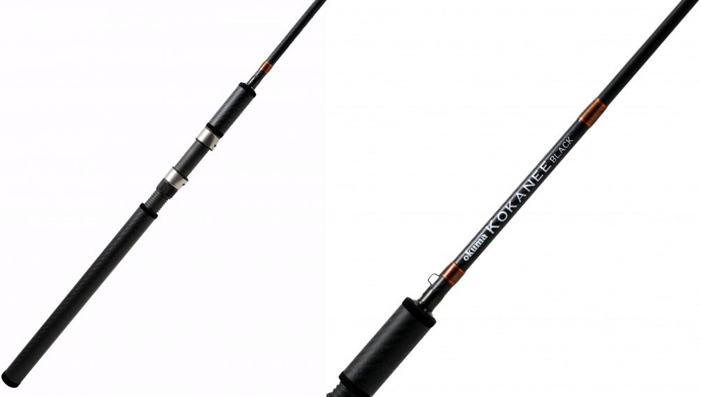 OKUMA KOKANEE BLACK SPIN ROD 2PC 7'6'L Carbon Grip 2-8 Line Wt 1/16-1/2oz lures