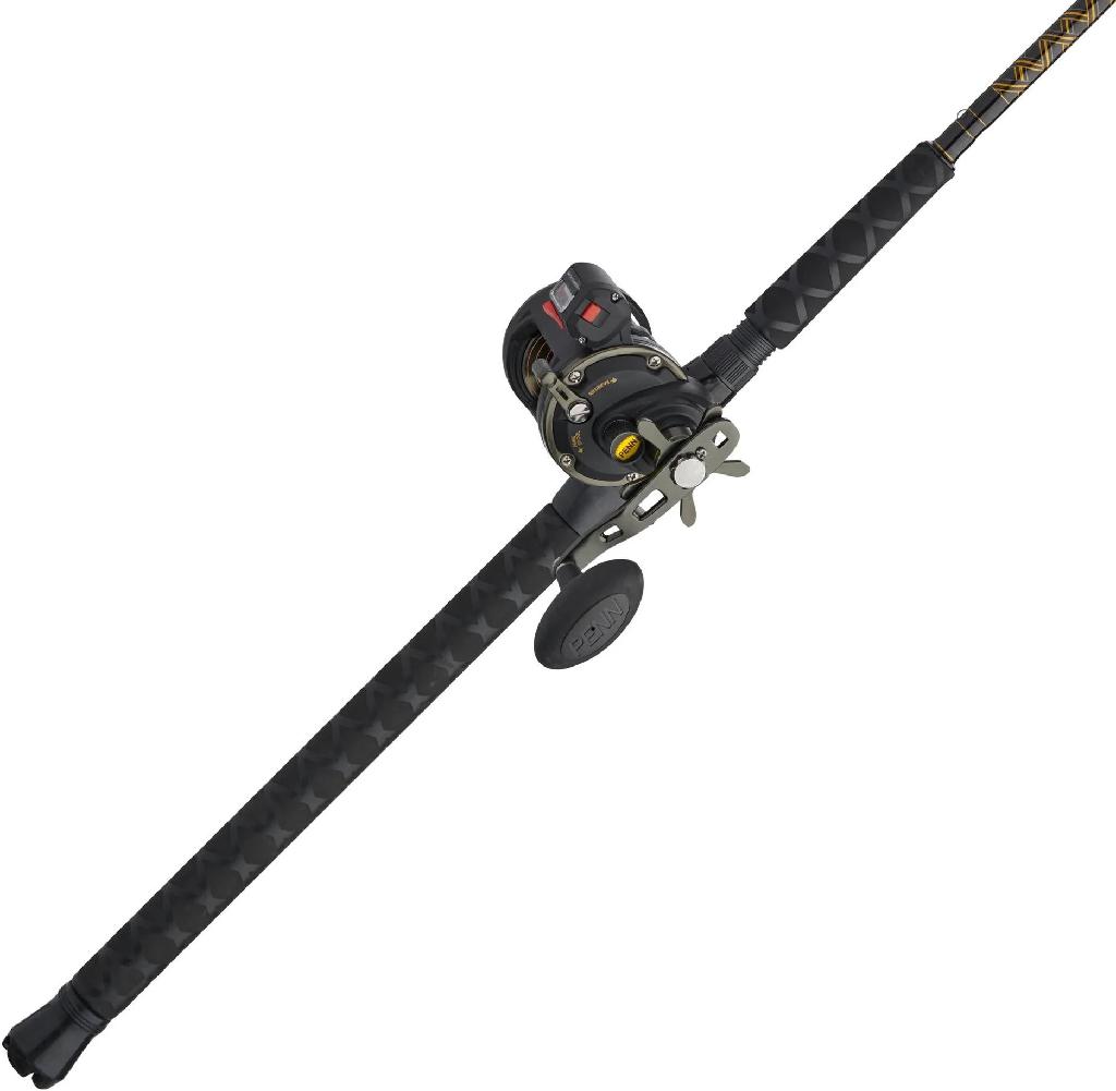 PENN SQUALL II TROLL COMBO 2PC 9'H 3+1BB 20sz Line Counter Reel 15-30# Line