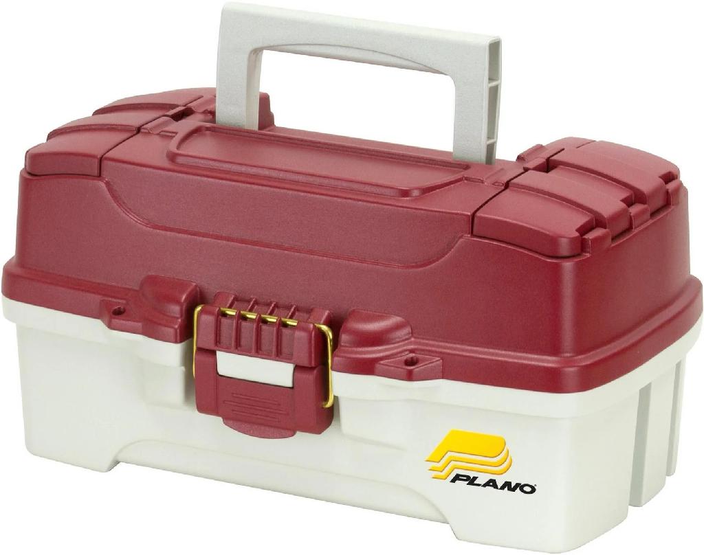 Plano 620106 1-Tray Tackle Box with Dual Top Access Red/White
