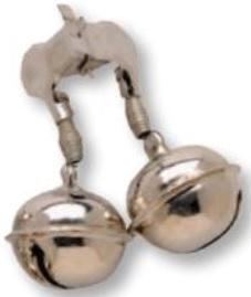 PUCCI DOUBLE CHROME BELLS W/CLIP  (2)