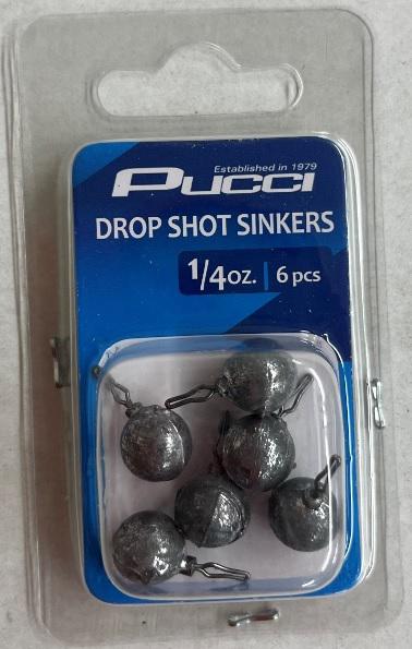 PUCCI DROP SHOT SINKER 1/4oz  (6)