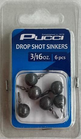 PUCCI DROP SHOT SINKER 3/16oz  (6)