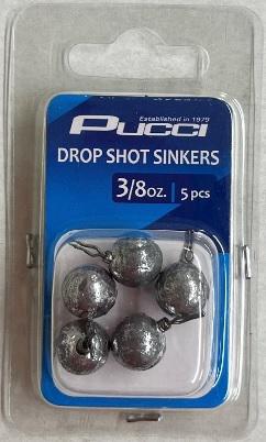 PUCCI DROP SHOT SINKER 3/8oz  (5) - Gunarama