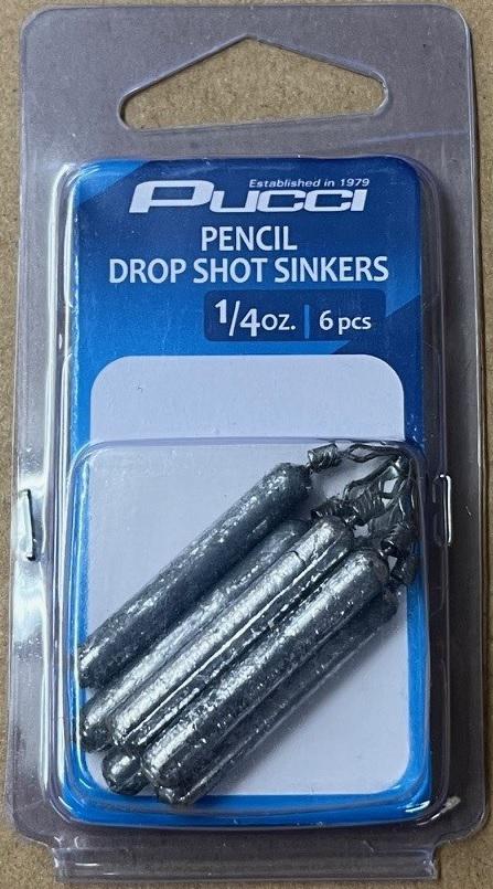PUCCI PENCIL DROP SHOT SINKER 1/4oz (6)