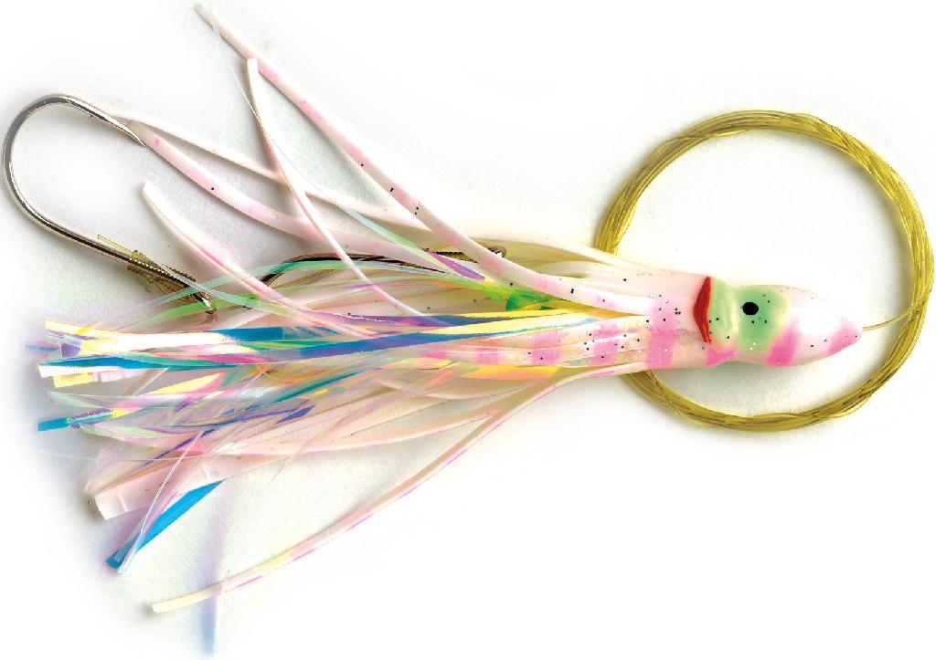 PLNE RIGGED SQUID SKIRT 4.5' WHITE PINK STRIPES