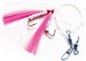 PUCCI SHRIMP FLY RIG 7/0 2-DROP  FLO/WHT