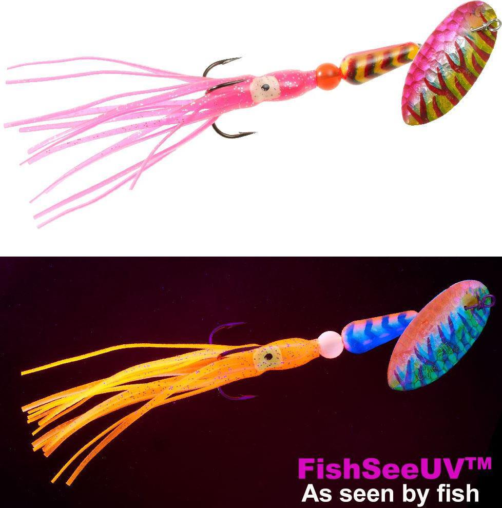 PMTN SAL/SH HOOCHIE SPINNER 1/2oz HMGPT #PMSSTUVHHS15 HAM.UV GOLD PINK TIGER